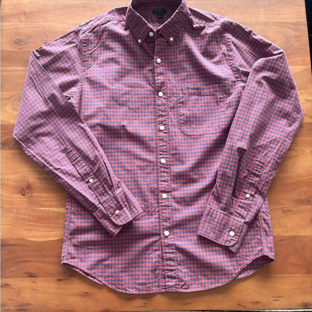 J. Crew Men's Checkered Button Down Shirt